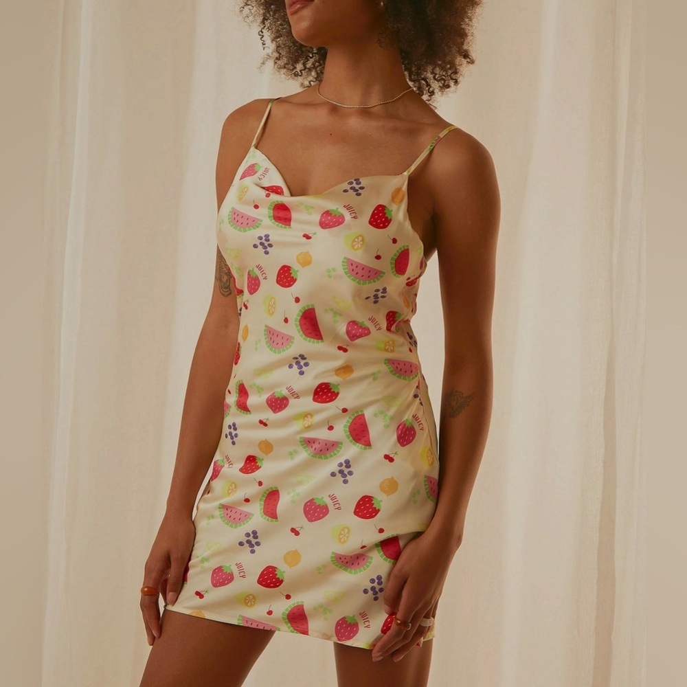 NWT Peppermayo tutti frutti slip dress with  lining